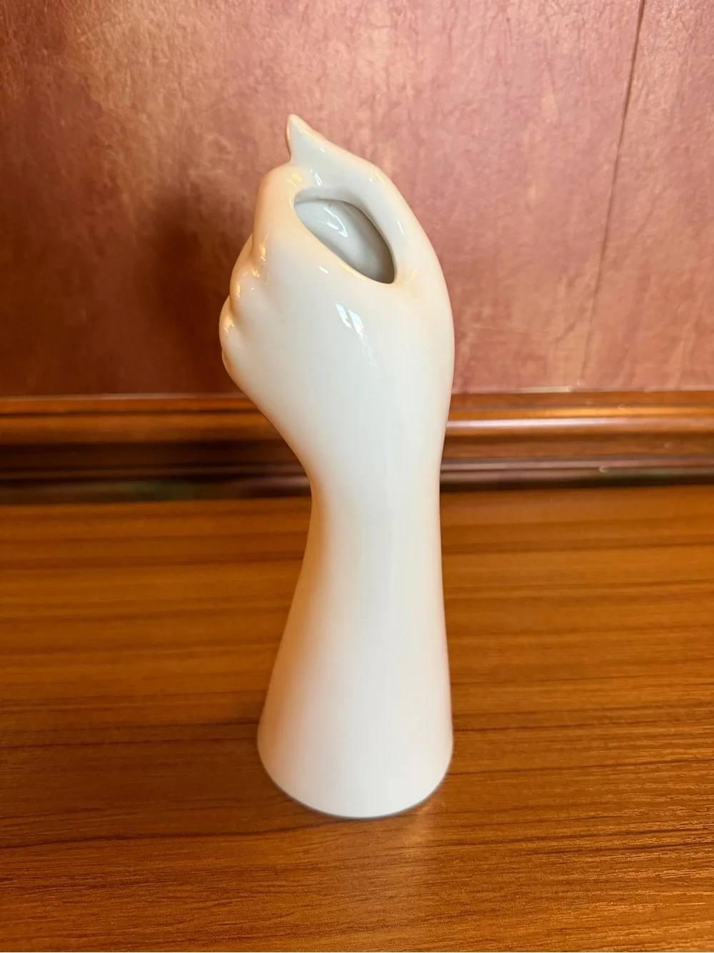 White Ceramic Arm Hand Bud Vase 9